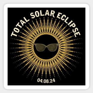 Vintage Total Solar Eclipse 2024 Sticker